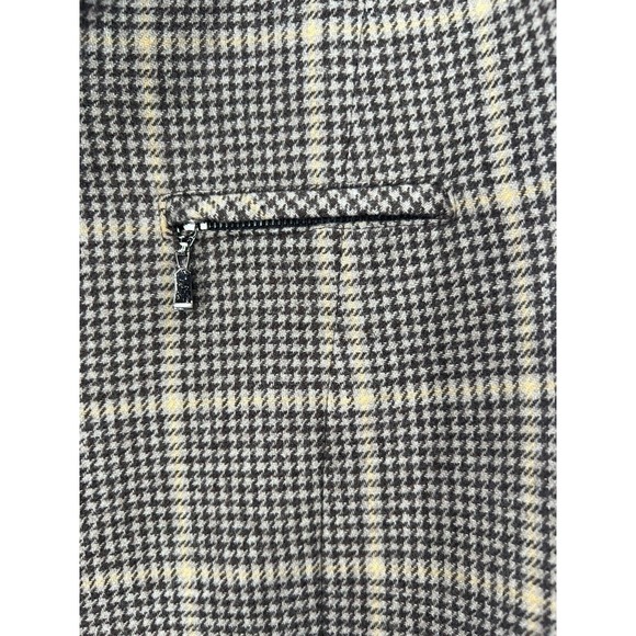 Pendleton Women's 100% Wool Cropped Blazer Herringbone Check Brown Size 14 EUC - Picture 4 of 9